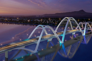 Sắp hoàn thiện cây cầu 1.300 tỷ bắc qua dòng sông lịch sử của miền Trung