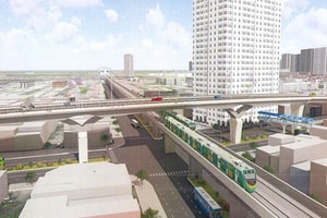 Sắp có cầu vượt 880 tỷ đi trên tuyến đường sắt đô thị đầu tiên của Việt Nam, giải cứu kẹt xe cửa ngõ Thủ đô