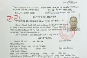 Truy nã đặc biệt Võ Tấn Anh SN 1985