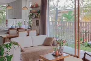 Ngôi nhà mở giữa khu dân cư yên tĩnh, ưu tiên ánh sáng và không gian xanh