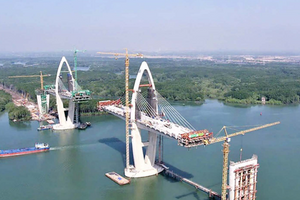 Cây cầu có nhịp chính dài nhất Đông Nam Á, kết nối 2 tỉnh thành giàu nhất cả nước: Đã thành hình, vượt yêu cầu 6 tháng