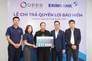 Bảo hiểm số OPES chi trả 2 tỷ đồng khách hàng mua bảo hiểm người vay vốn