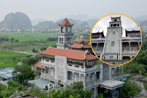 Dinh thự 'không hồ vữa' 3 tầng lớn nhất Việt Nam: Làm từ 1.000m3 đá, cao 27m, thi công trong hơn một thập kỷ