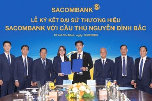 Cầu thủ Nguyễn Đình Bắc chính thức trở thành đại sứ thương hiệu Sacombank
