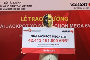 Ông C. trúng giải Vietlott trị giá hơn 42 tỷ đồng nhờ mua theo thói quen
