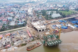 Thành phố nhỏ nhất Việt Nam sắp hợp long cây cầu hơn 1.100m trên tuyến vành đai 8.600 tỷ