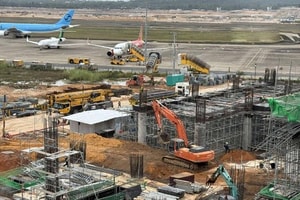 Sân bay được mệnh danh ‘Changi thứ 2’ tại Việt Nam tấp nập thi công, 1 năm nữa sẽ hoàn thành