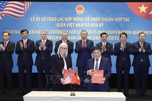 Tổng Bí thư Tô Lâm chứng kiến lễ ký và trao các thỏa thuận hợp tác giữa Việt Nam và Hoa Kỳ