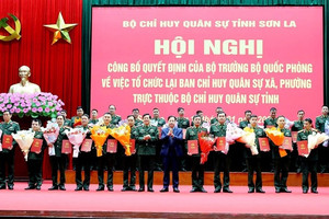 Gần 9.000 sĩ quan và hơn 4.600 quân nhân chuyên nghiệp được sắp xếp, điều động về Ban Chỉ huy quân sự cấp xã