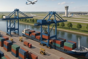TP tương lai của Việt Nam sắp có cảng thủy nội địa 80ha sát sườn sân bay lớn nhất miền Bắc