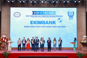 Eximbank được vinh danh là tổ chức tín dụng tiêu biểu trong hoạt động thông tin tín dụng năm 2025