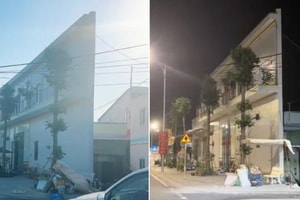 Cận cảnh căn nhà ‘siêu mỏng’ đang gây bão mạng xã hội: Mặt tiền dài 15m, chiều sâu chỗ rộng nhất khoảng 5m, chỗ hẹp nhất chỉ hơn một gang tay người lớn