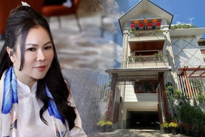 Căn biệt thự 3 tầng như khu vườn nhỏ phủ đầy hoa của doanh nhân Nguyễn Ngọc Tiền và cố diễn viên Quý Bình