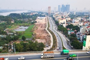 Hình thành công viên gần 20ha với quảng trường nhạc nước nằm ngay Trục Đại lộ Cảnh quan sông Hồng
