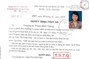 Truy nã đặc biệt nữ bác sĩ Trần Thị Vĩnh Trân