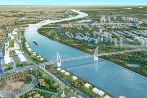 Thành phố nhỏ nhất Việt Nam sắp hoàn thành cầu dây văng 6.200 tỷ, mở lối đến trung tâm hành chính mới