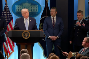 Nóng: Ông Trump mở họp báo, nói Iran có thể bị 'đánh bại' trong một đêm