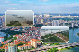 Thi công tốc lực, 2 cây cầu trọng điểm hơn 6.000 tỷ thuộc Vành đai 4 vùng Thủ đô đạt dấu mốc quan trọng