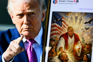 Ông Trump hứng bão chỉ trích khi đăng ảnh tự ví mình 'như Chúa Jesus'