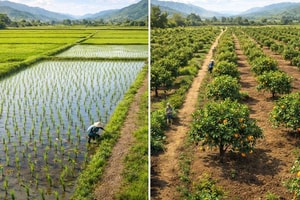 Từ nay, tự ý chuyển đất trồng lúa sang đất trồng cây lâu năm có thể bị phạt đến 30 triệu đồng