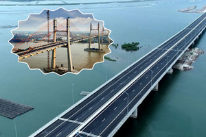 Trên tuyến cao tốc đắt nhất Việt Nam là cây cầu dây văng lọt TOP nhiều nhịp nhất thế giới: Riêng cáp đã nặng hơn 800 tấn, chịu được động đất cấp 8
