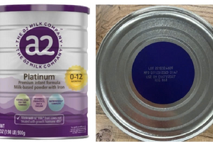 Các lô sữa a2 Platinum Premium USA bị thu hồi mã 2210269454, 2210324609 và 2210321712