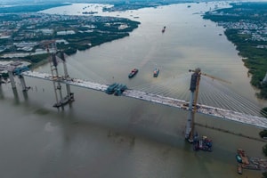 Sắp hợp long cầu dây văng có tĩnh không cao nhất Việt Nam 55m, khép kín cao tốc 58km, mở trục kết nối thẳng sân bay Long Thành