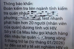 Thực hư thông tin nhân viên nhà hàng ở Cà Mau nhiễm HIV gây xôn xao