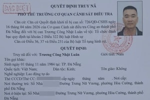 Phát lệnh truy nã đặc biệt đối tượng Trương Công Nhật Luân, SN 1984