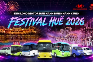 Hãng xe Việt Kim Long Motor góp mặt trong sự kiện giao thoa di sản và hiện đại lớn nhất năm tại Huế