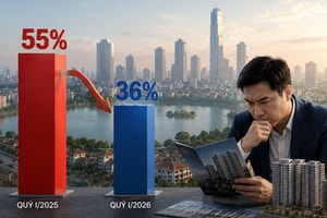Lượng mua giảm từ 55% xuống 36%: Điều gì đang khiến người mua bất động sản chùn tay?