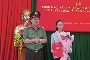 Tuyển vợ thiếu tá Nguyễn Xuân Hải vào ngành Công an