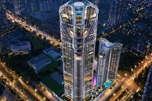 Việt Nam sắp có tòa tháp chọc trời 75 tầng với hình tượng 'song long' do kiến trúc sư nước ngoài thiết kế, được kỳ vọng trở thành 'nóc nhà' miền Bắc