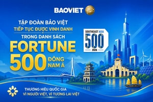 Tập đoàn Bảo Việt tiếp tục được vinh danh trong danh sách Fortune 500 Đông Nam Á