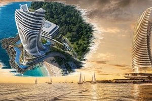 Lần đầu tiên Việt Nam có tháp chọc trời được bao phủ bởi kính uốn cong hướng biển: Điểm nhấn kiến trúc tại đặc khu lớn bậc nhất cả nước