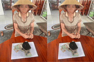 Đột kích nhà Huỳnh Thị Nhẫn SN 1972, tịch thu 13 triệu tiền mặt, 1 cuốn sổ, 1 điện thoại và nhiều tang vật