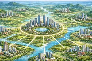 Quy hoạch Hà Nội 100 năm: Hé lộ mô hình chùm đô thị hướng tâm kết nối toàn Vùng Thủ đô