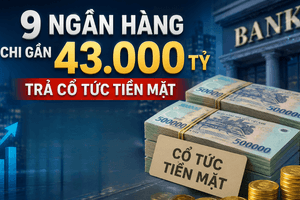 9 ngân hàng chi gần 43.000 tỷ đồng trả cổ tức tiền mặt: LPBank dẫn đầu với tỷ lệ 30%
