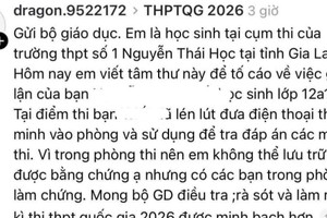Kết quả xác minh thông tin tố học sinh ở Gia Lai gian lận thi tốt nghiệp
