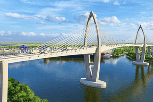 Chỉ vài ngày nữa, cây cầu dây văng có tĩnh không cao nhất Việt Nam chính thức đạt cột mốc quan trọng mới