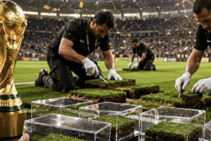 FIFA bán cả mặt sân cỏ chung kết World Cup để thu tiền