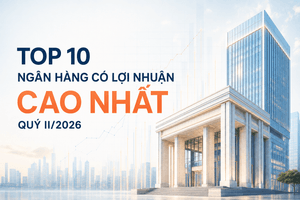 Top 10 ngân hàng có lợi nhuận trước thuế cao nhất quý II/2026: Vietcombank dẫn đầu, HDBank tăng trưởng bứt phá 50%