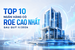 Top 10 ngân hàng có ROE cao nhất sau quý II/2026: HDBank dẫn đầu, vượt mốc 25%