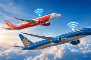 Vietnam Airlines (HVN) tiên phong trong cuộc đua Internet hàng không