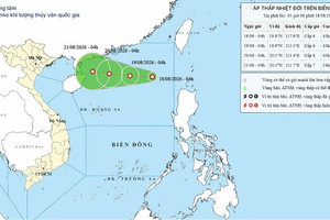 Biển Đông có áp thấp nhiệt đới