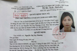 Tuyên án chung thân đối với Nguyễn Thị Tùy Phương, sinh năm 1991