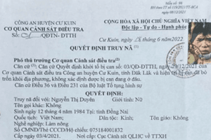 Công an kêu gọi Nguyễn Thị Duyên ra đầu thú