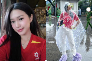 Chu Thanh Huyền xinh đẹp, 'tiếp lửa' cho đội tuyển Việt Nam, Doãn Hải My gặp tình huống trớ trêu trên sân Mỹ Đình