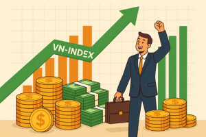 Nhóm chứng khoán hút dòng tiền, VIX, SSI, VCI... tăng mạnh