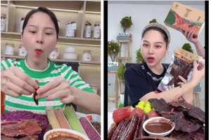 Huyền Huho từng khẳng định 'thịt trâu đắt nhất TikTok', nguyên liệu đạt tiêu chuẩn riêng, chỉ sấy thịt bằng củi nhãn
